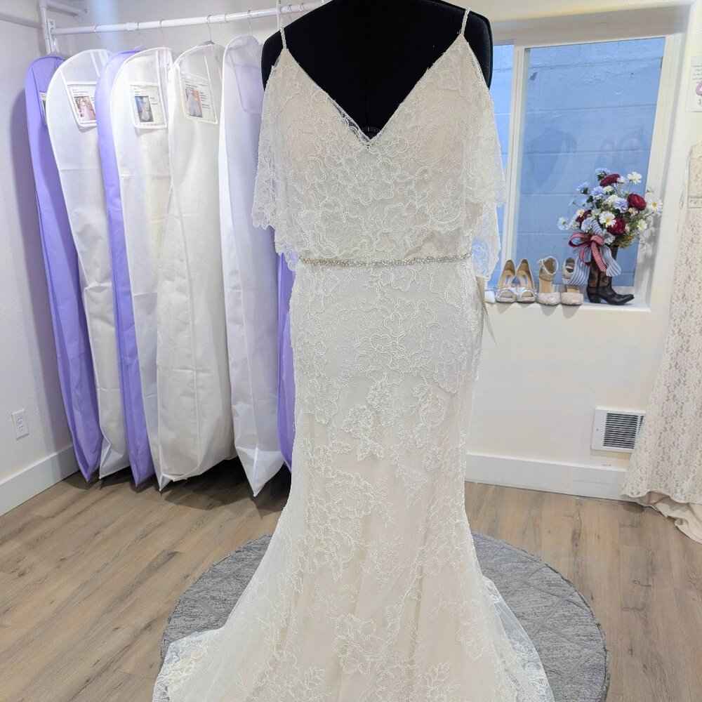 Jasmine Bridal F201057 wedding dress in ivory Size-18